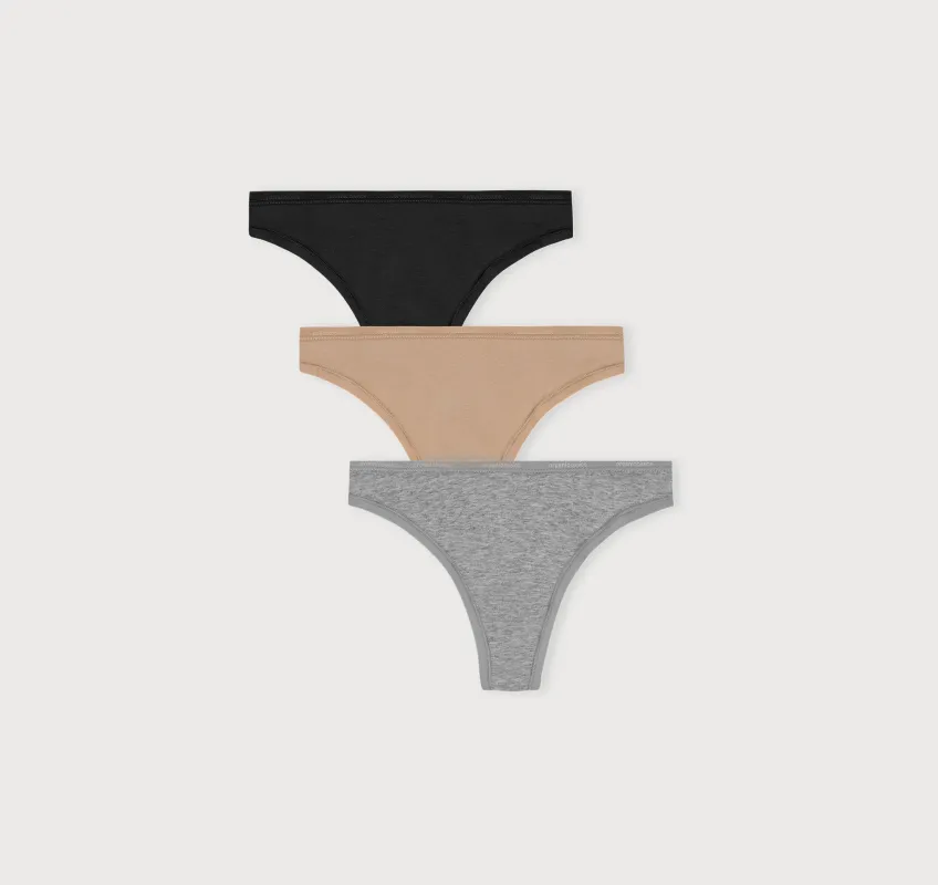 Core Thong 3-Pack sold by Organic Basics