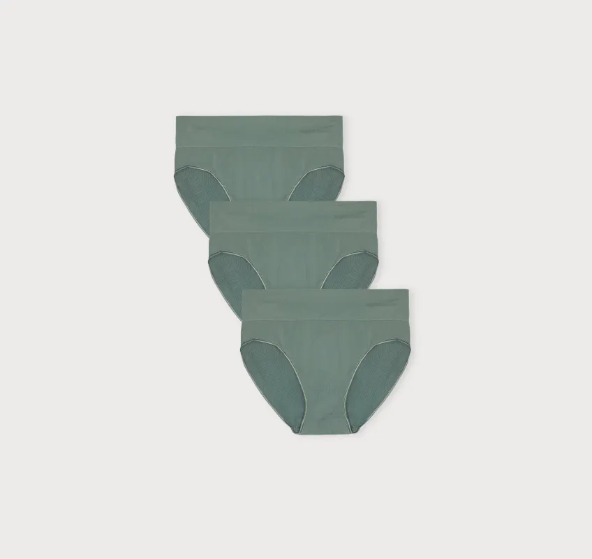 Smooth High-Leg Briefs 3-Pack sold by Organic Basics