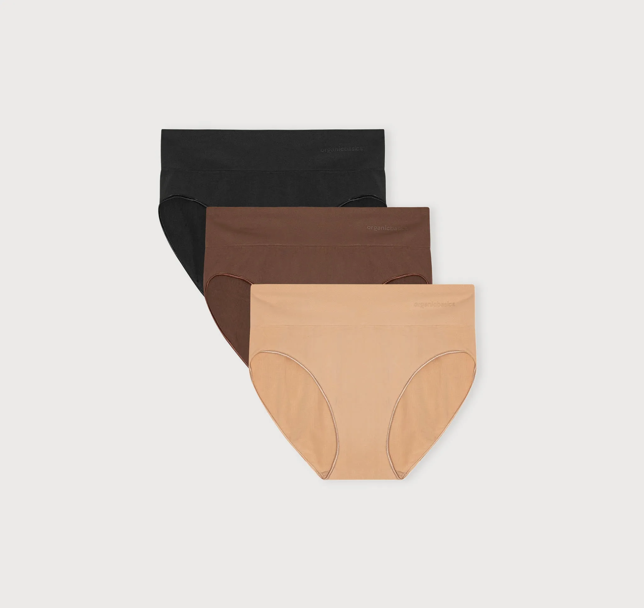 Smooth High-Leg Briefs 3-Pack sold by Organic Basics