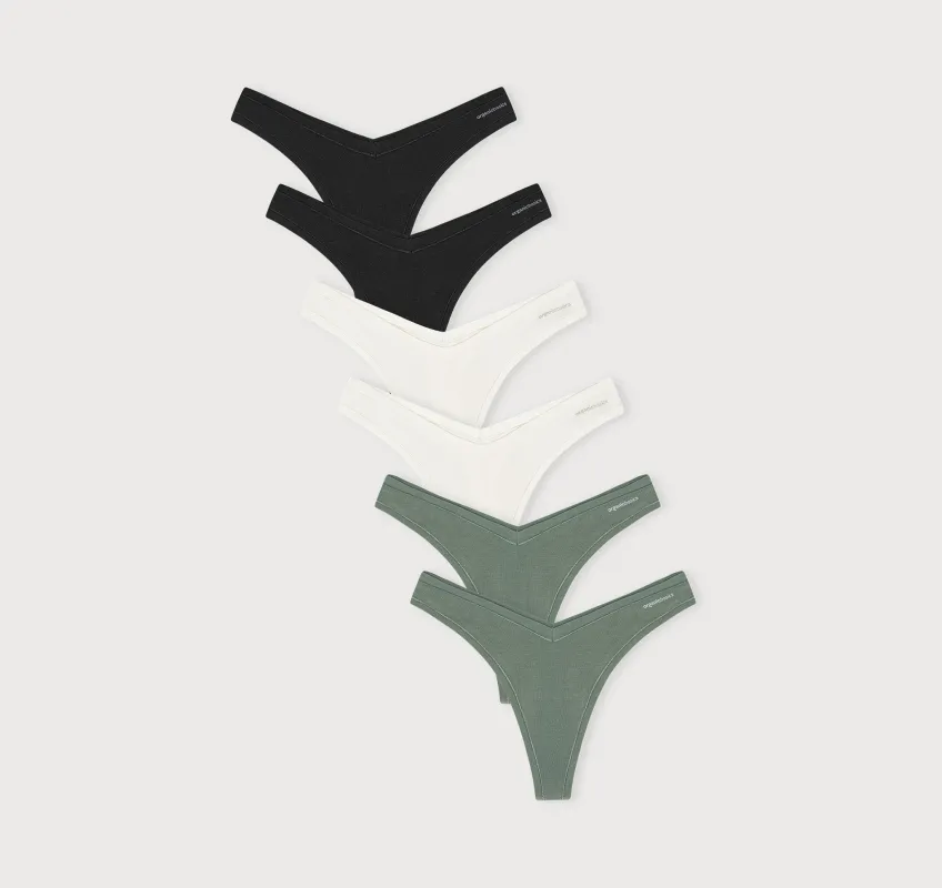Flex Thong 6-pack sold by Organic Basics
