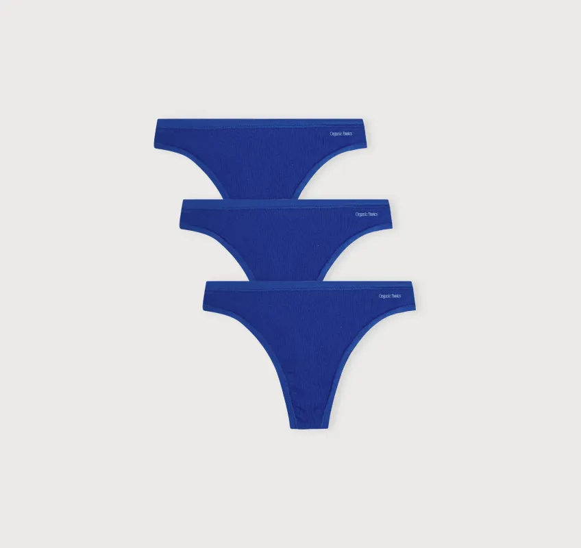 Core Rib Thong 3-Pack sold by Organic Basics