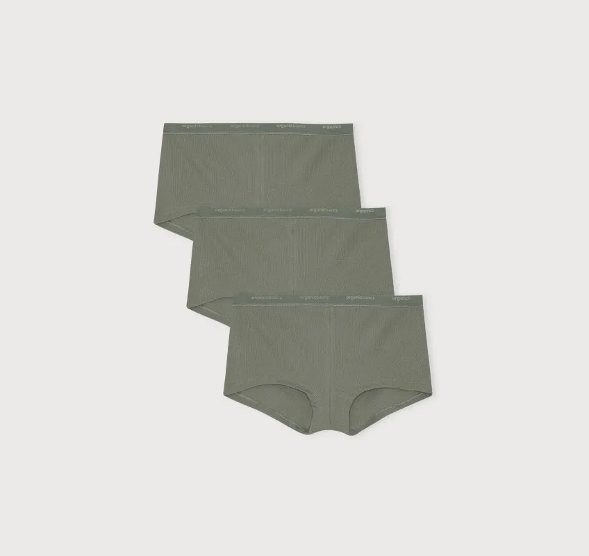 Core Rib Shorty 3-Pack sold by Organic Basics