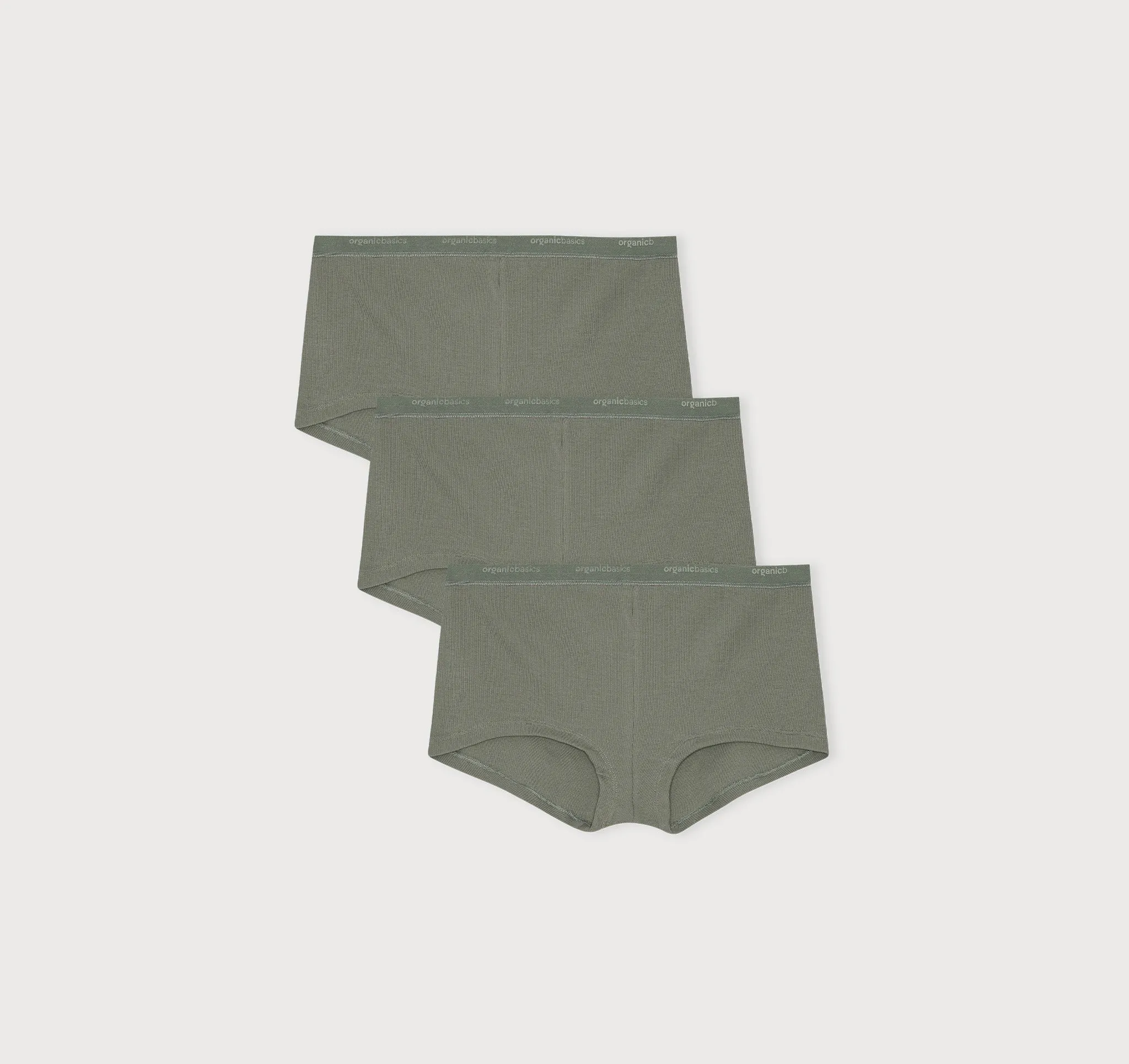 Core Rib Shorty 3-Pack sold by Organic Basics