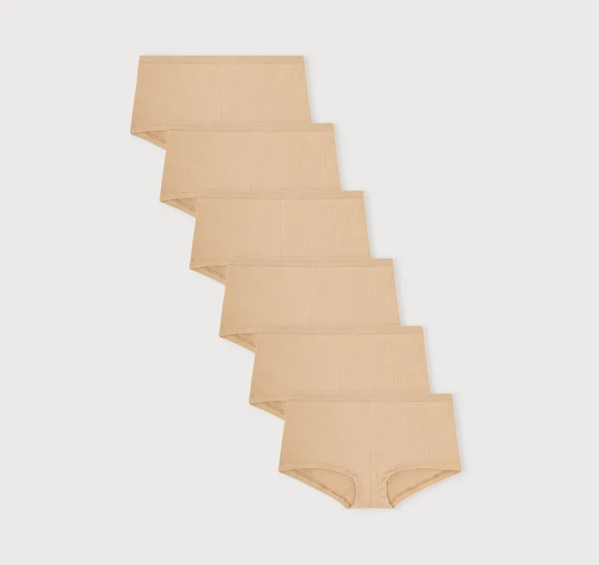 Core Rib Shorty 6-Pack sold by Organic Basics