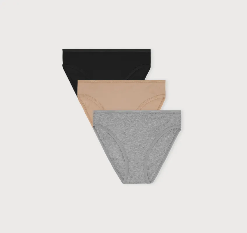 Core High-Leg Briefs 3-Pack sold by Organic Basics