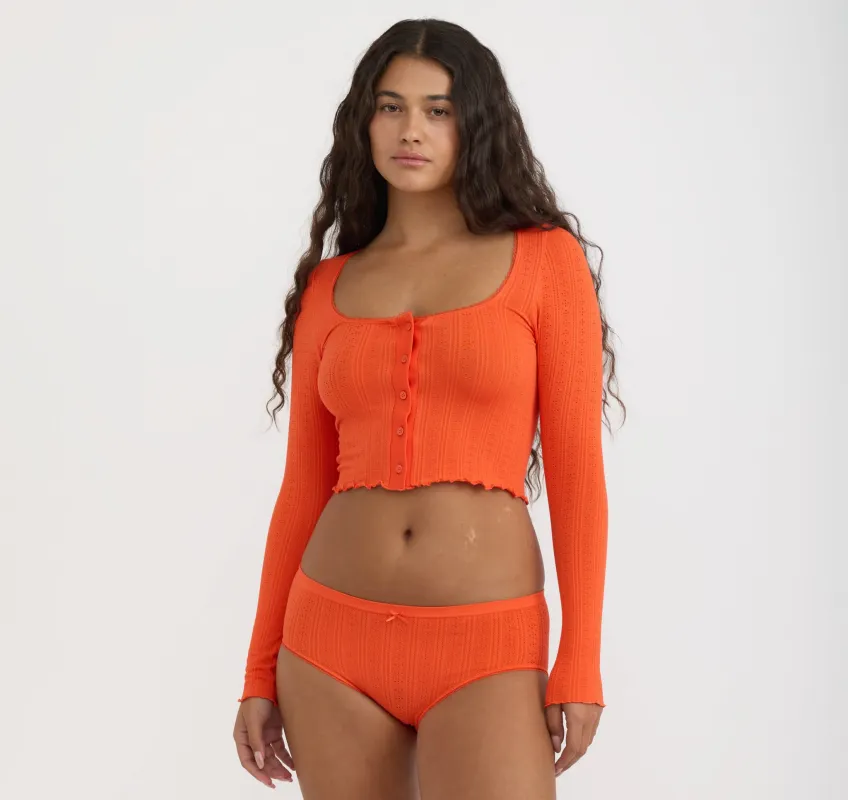 Pointelle Cardigan sold by Organic Basics