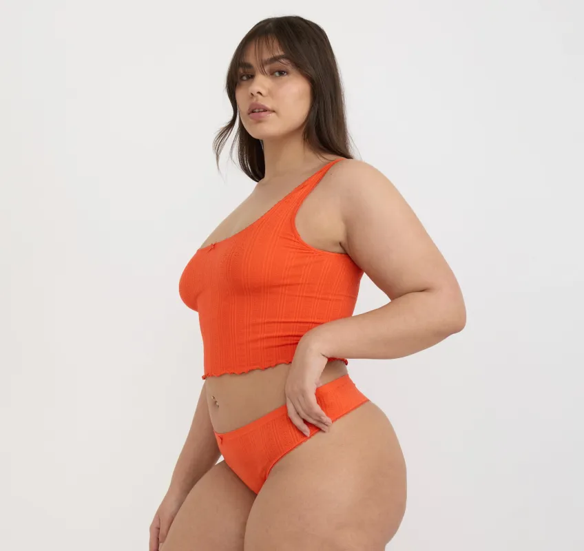 Pointelle Thong made by Organic Basics