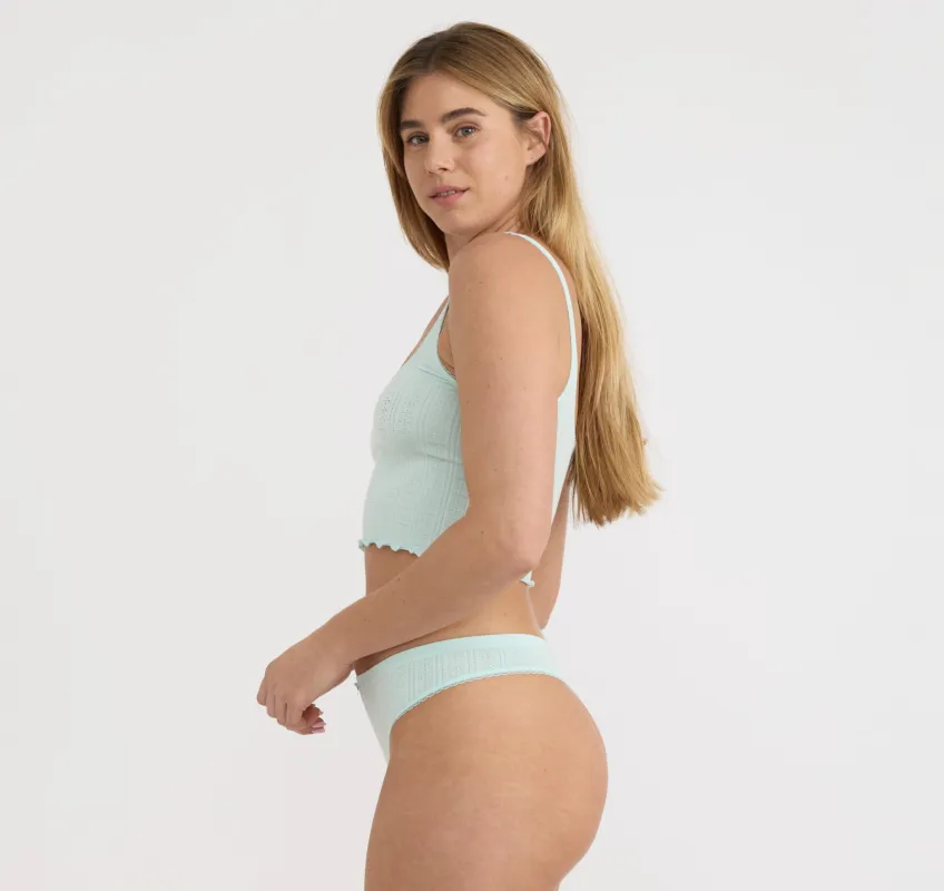 Pointelle Thong sold by Organic Basics