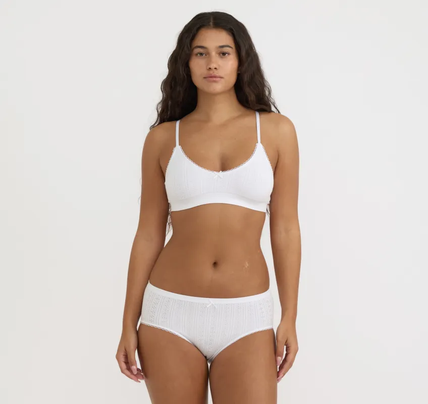 Pointelle Bralette sold by Organic Basics