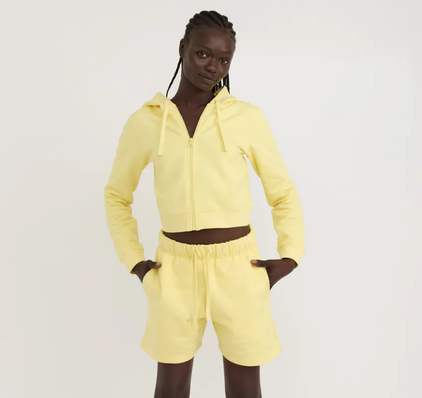 Weekend Crop Zip Hoodie sold by Organic Basics