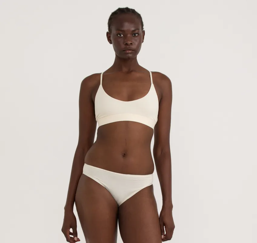 Core Open Back Scoop Bralette sold by Organic Basics