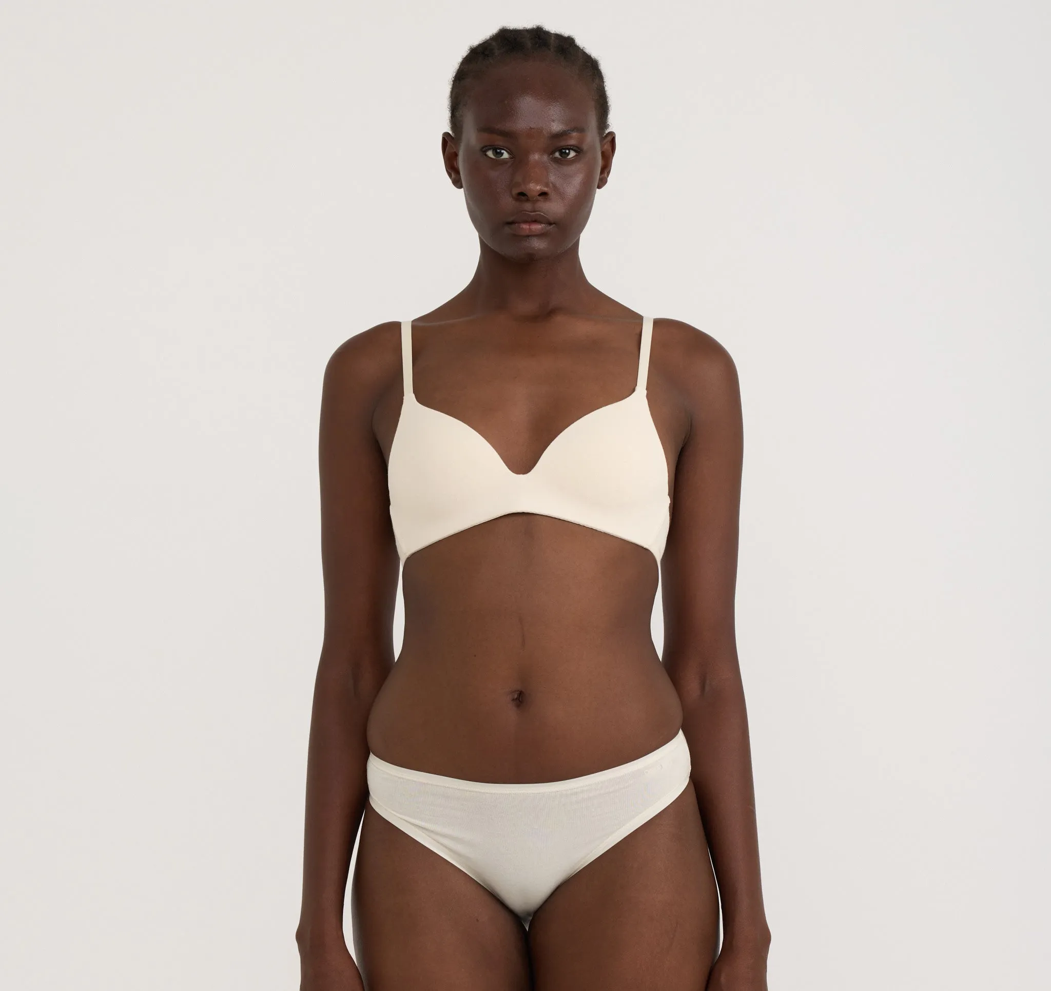 Core Wireless Plunge Bra sold by Organic Basics