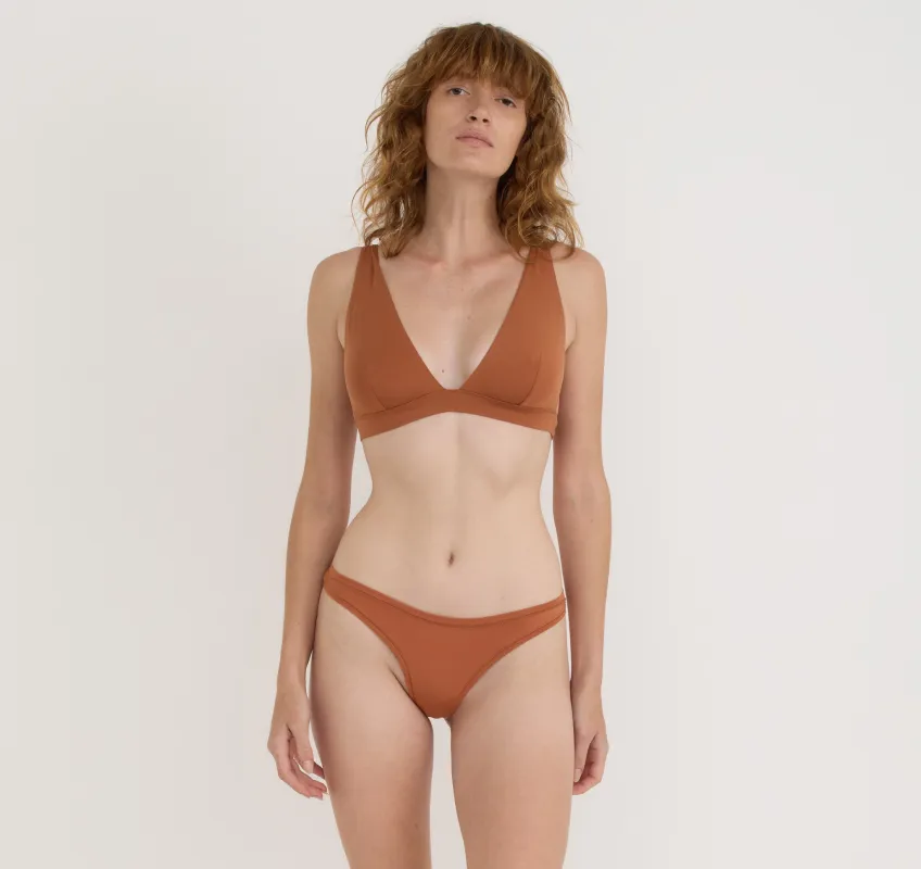 Soft Touch Veil Plunge Bralette made by Organic Basics