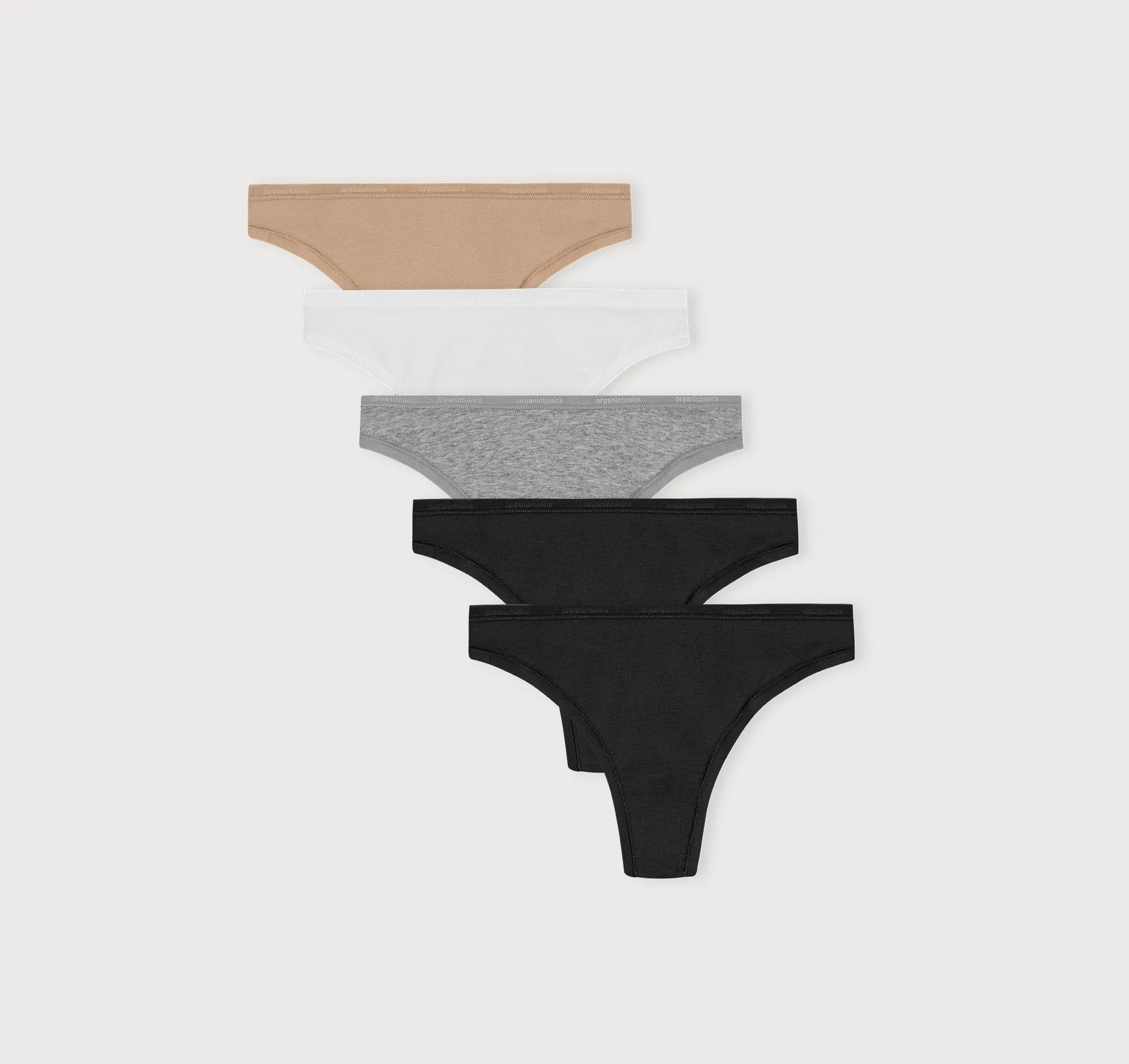 Core Thong 5-pack sold by Organic Basics