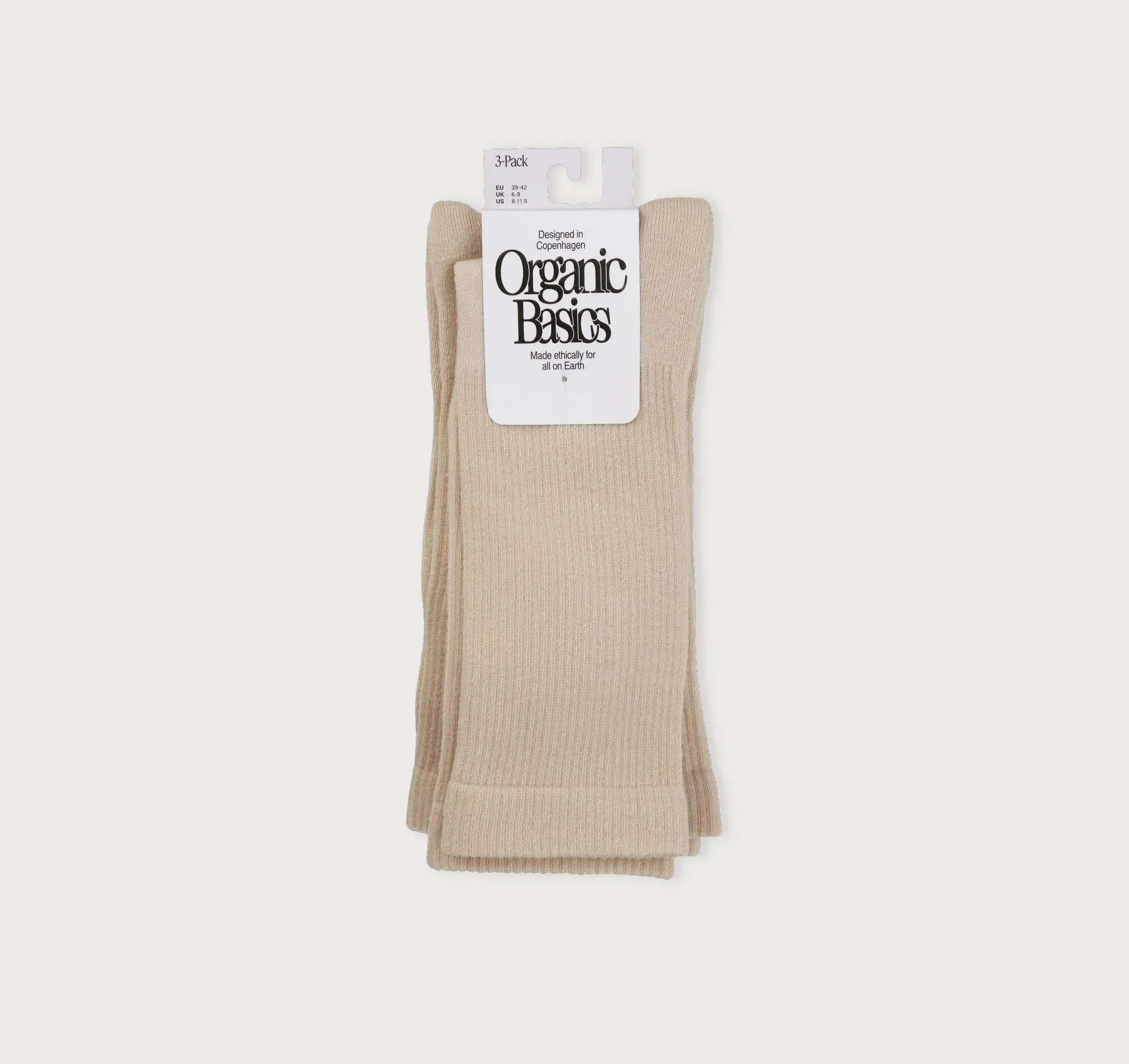 Core Tennis Crew Socks 3-pack sold by Organic Basics