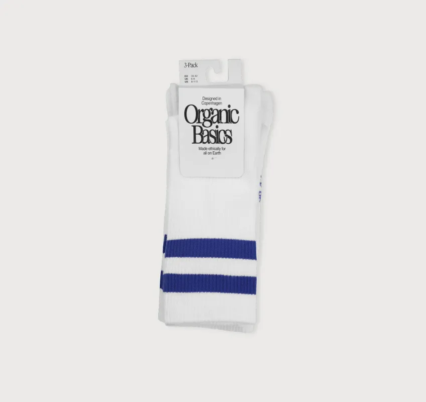 Core Stripe Crew Socks 3-pack sold by Organic Basics