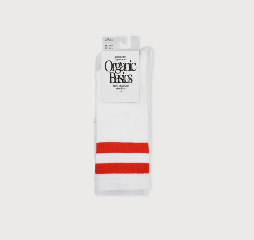 Core Stripe Crew Socks 3-pack sold by Organic Basics