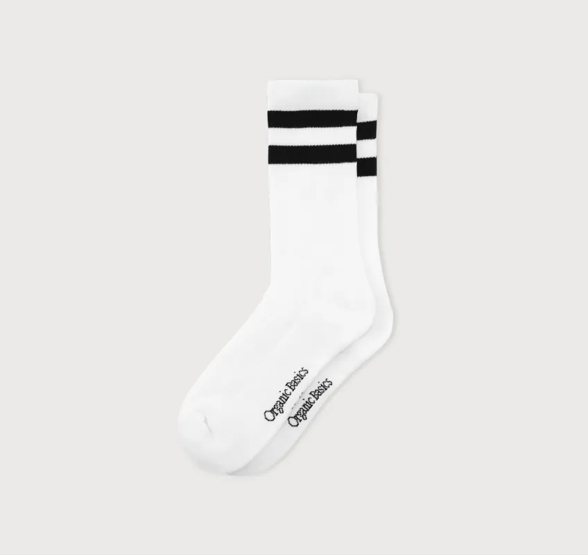 Core Stripe Crew Socks 3-pack made by Organic Basics