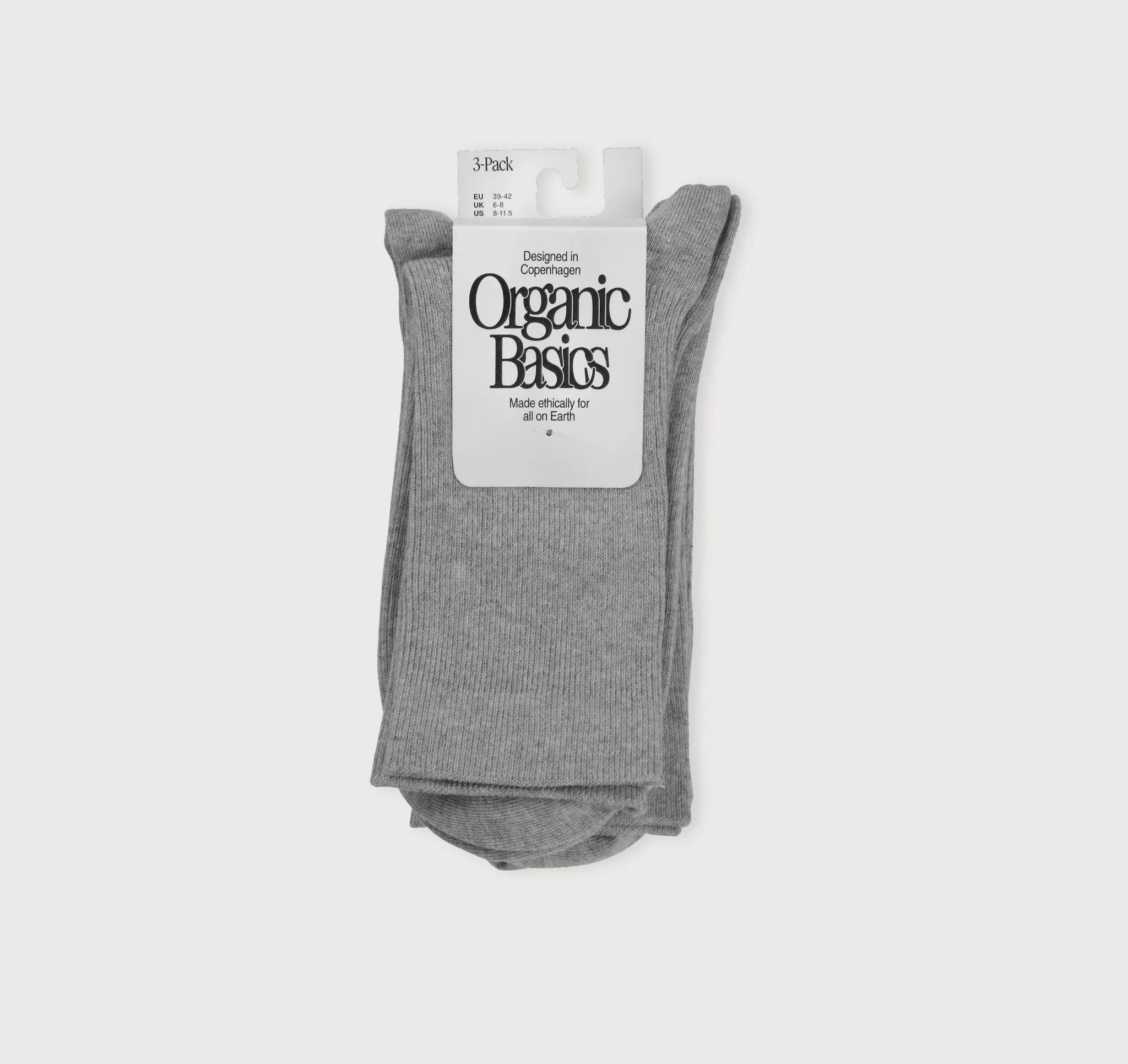 Core Crew Rib Socks 3-Pack sold by Organic Basics product image thumbnail 2