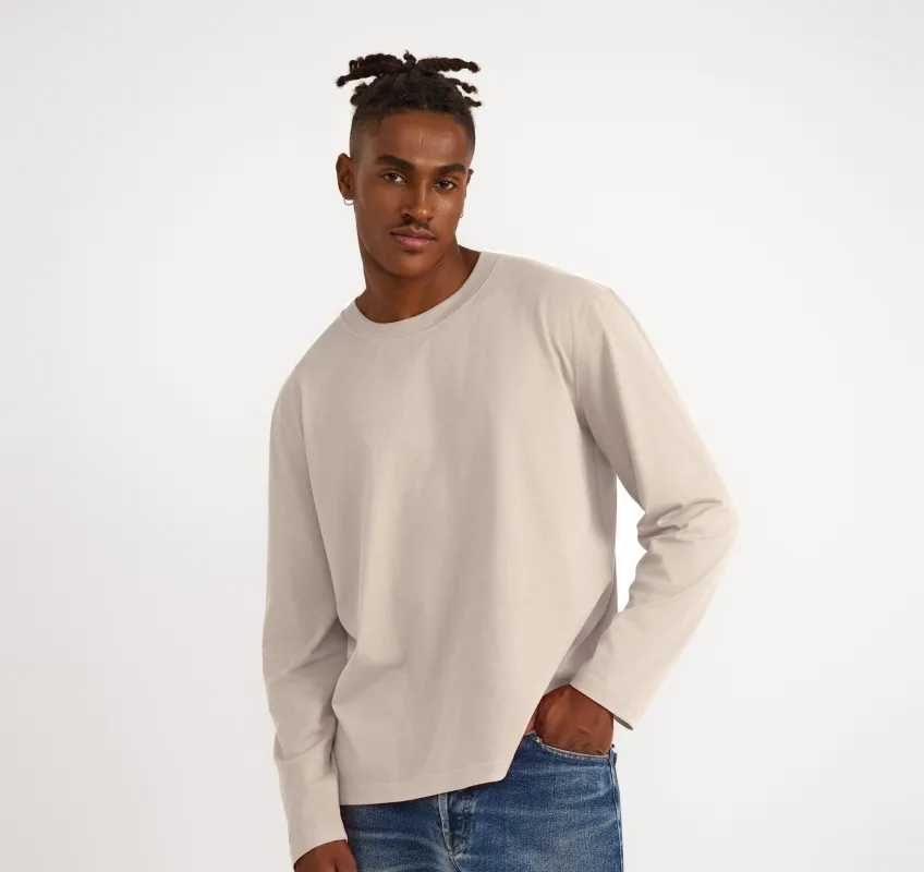 True Heavy Boxy Fit Long Sleeve Tee sold by Organic Basics