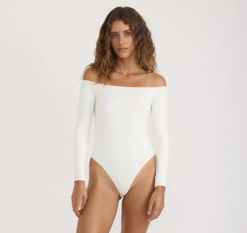 Smooth Off-Shoulder Bodysuit sold by Organic Basics