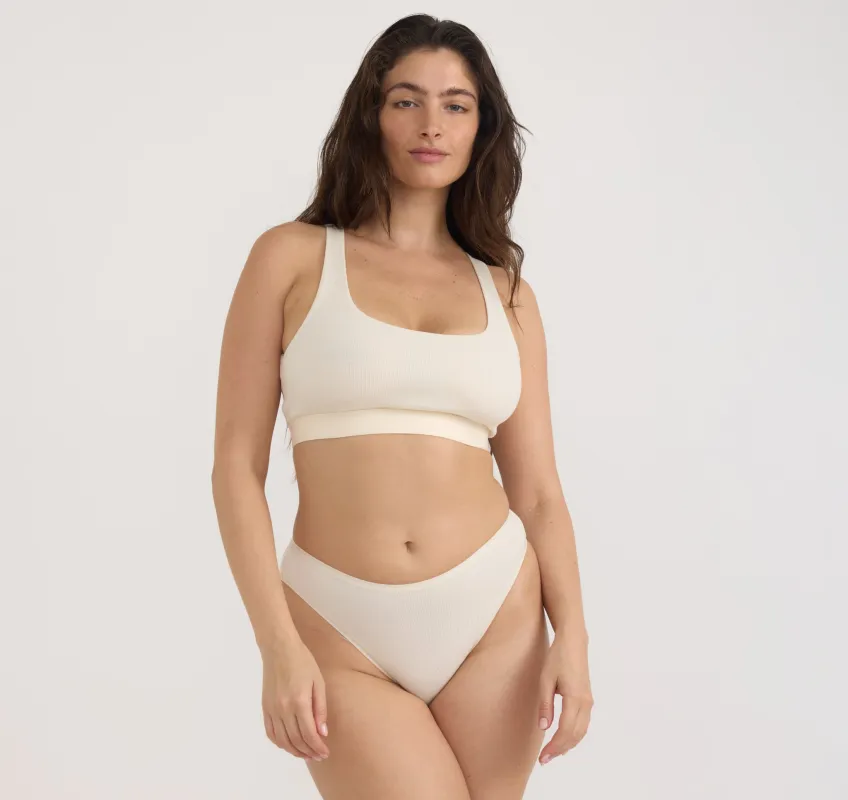 Core Rib Tank Bralette sold by Organic Basics