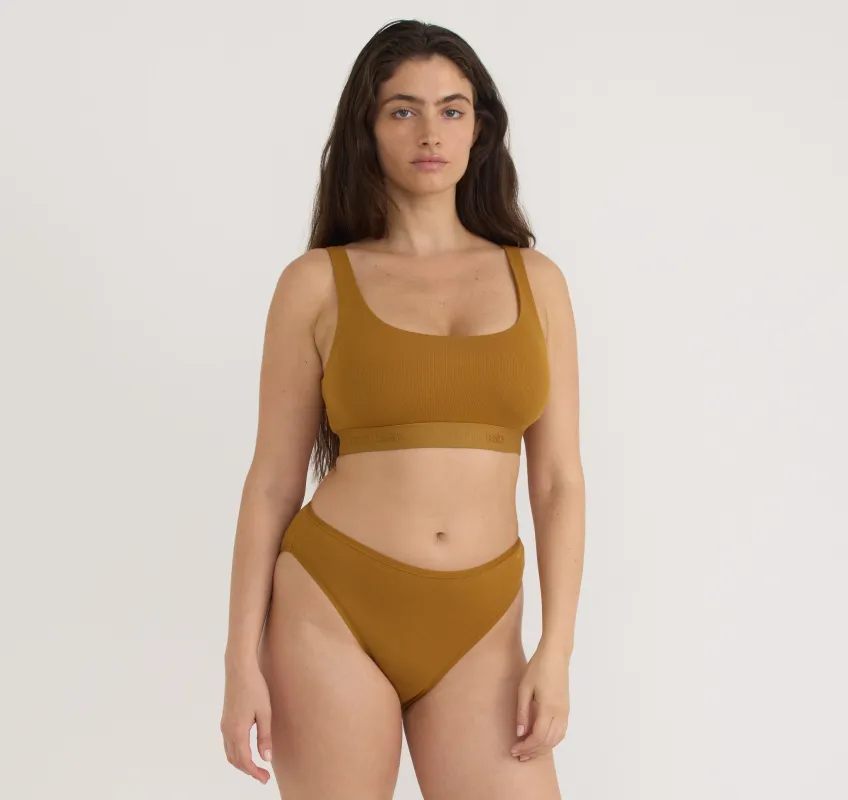 Core Rib Tank Bralette sold by Organic Basics