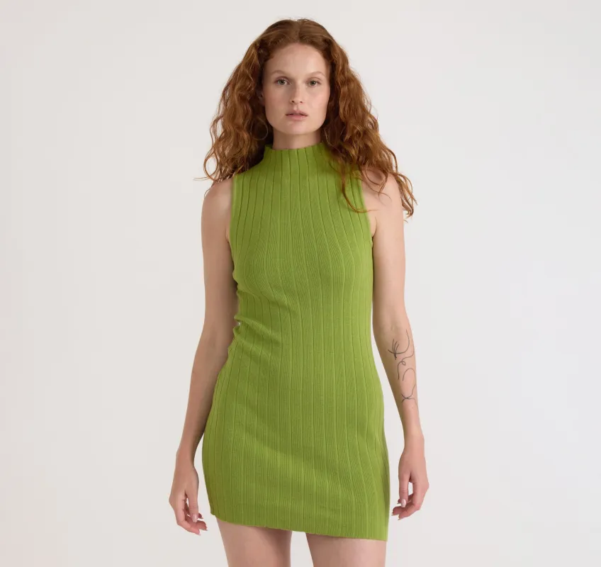Soft Knit Rib Mock Neck Dress sold by Organic Basics