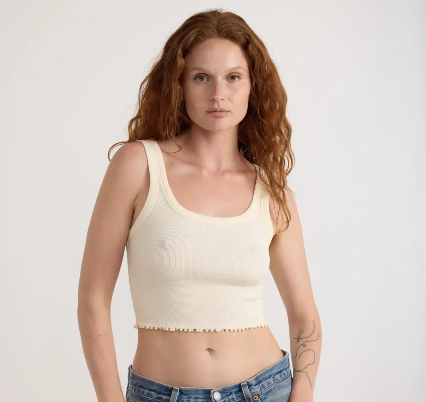 Core Rib Crop Tank Top sold by Organic Basics