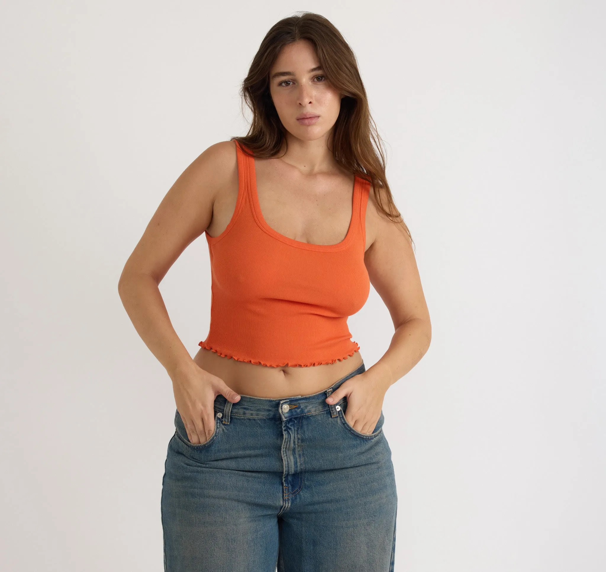 Core Rib Crop Tank Top sold by Organic Basics