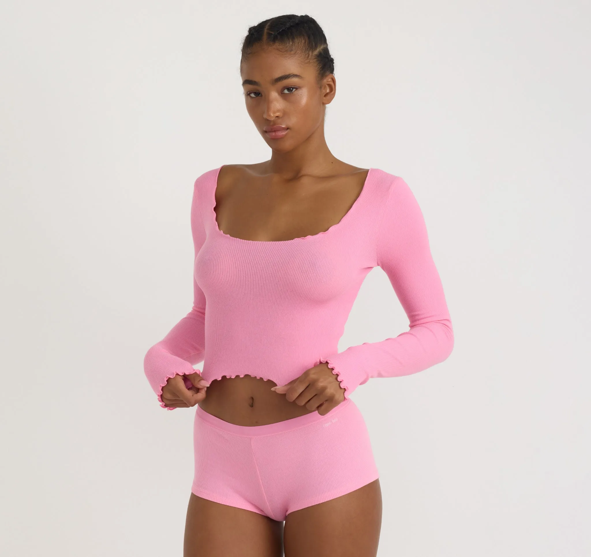 Core Rib V-Neck Long Sleeve Tee sold by Organic Basics product image thumbnail 2