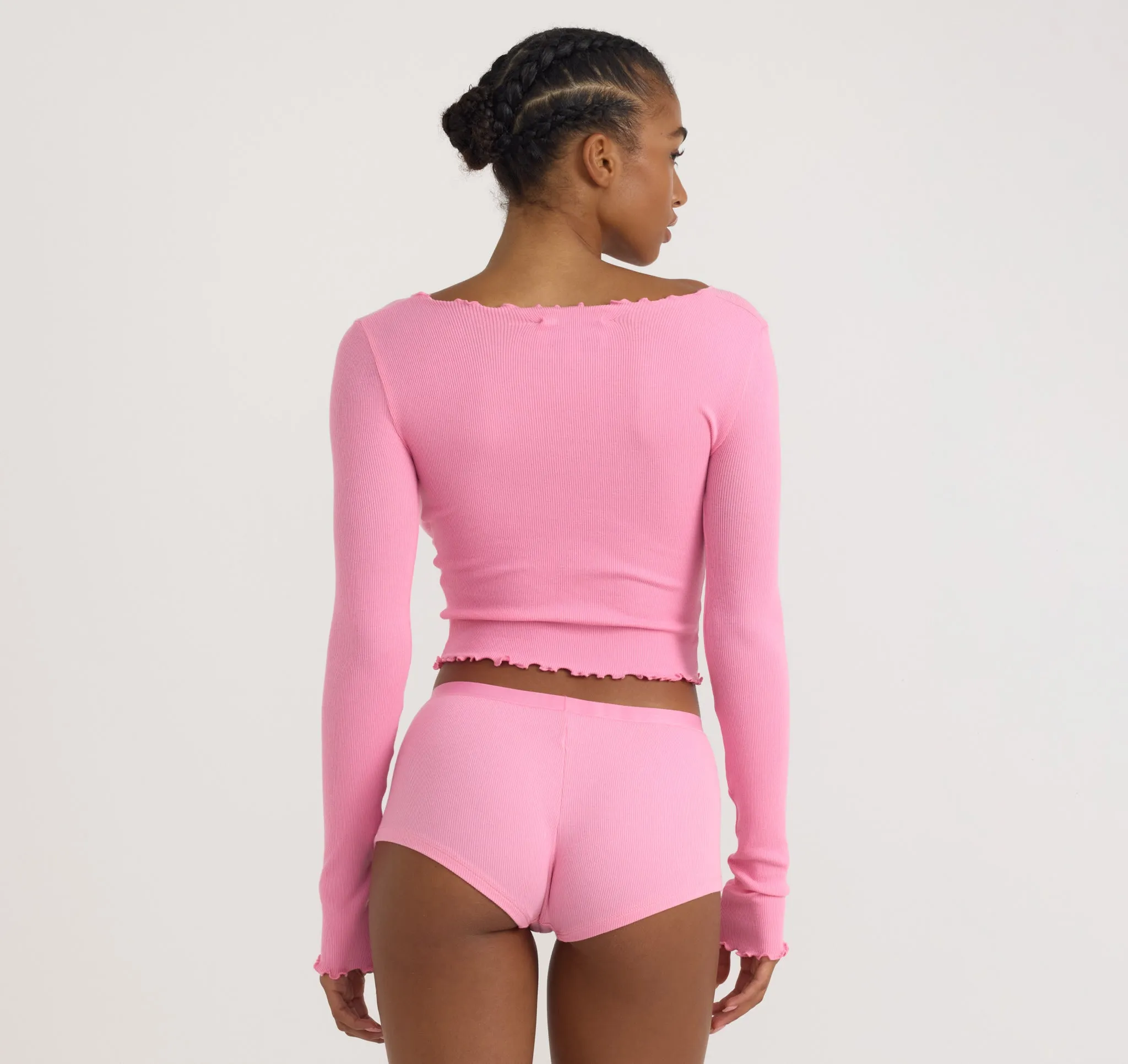 Core Rib V-Neck Long Sleeve Tee sold by Organic Basics product image thumbnail 4