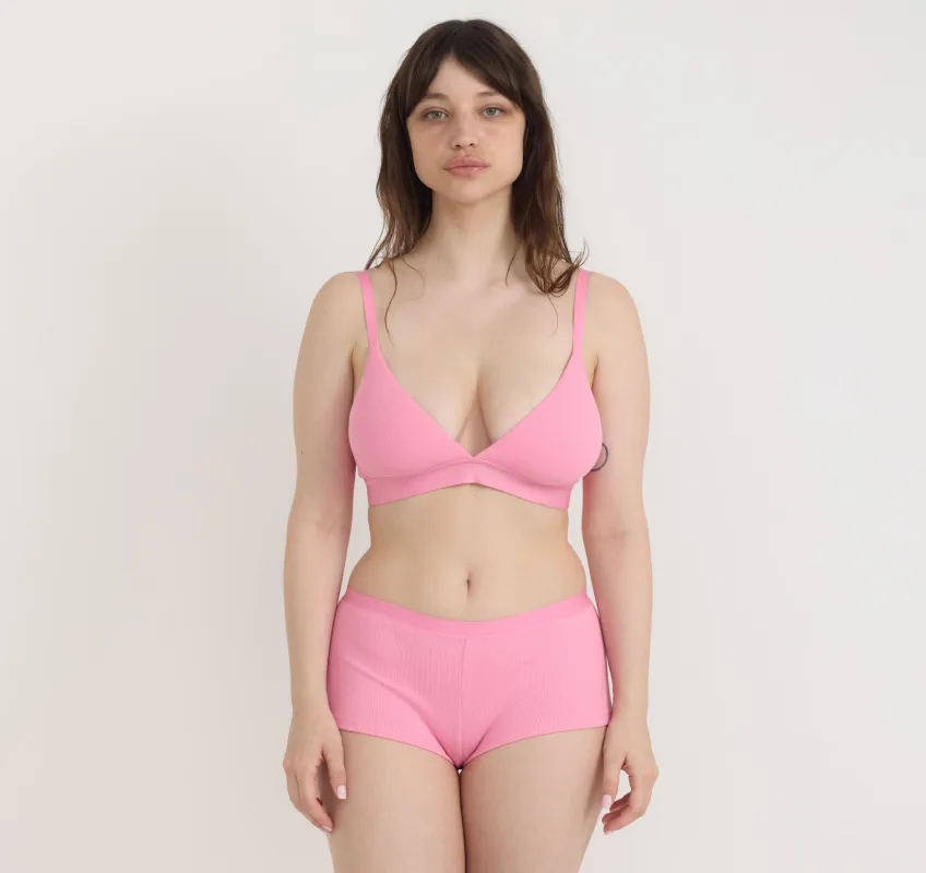 Core Rib Triangle Bralette sold by Organic Basics