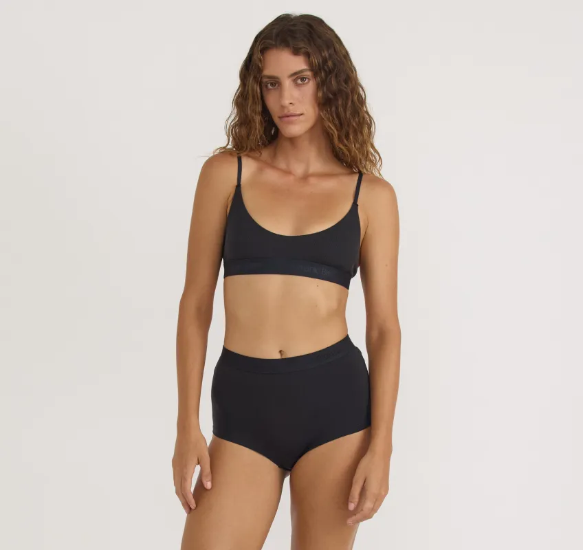 Core Rib Open Back Scoop Bralette sold by Organic Basics