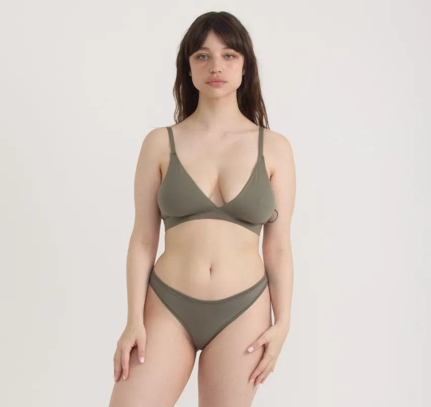 Soft Touch Veil Triangle Bralette sold by Organic Basics