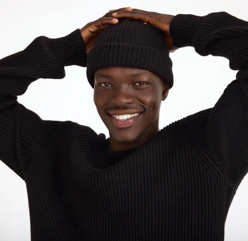 Soft Knit Fluffy Beanie sold by Organic Basics