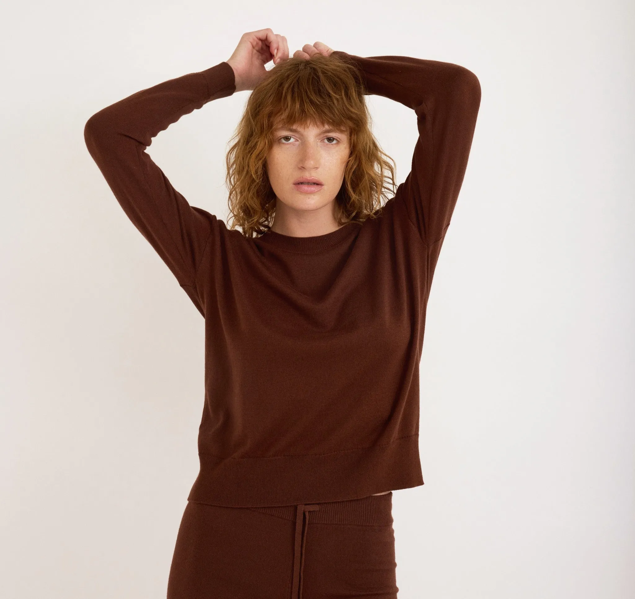 Soft Knit Boxy Crewneck Sweater sold by Organic Basics product image thumbnail 2