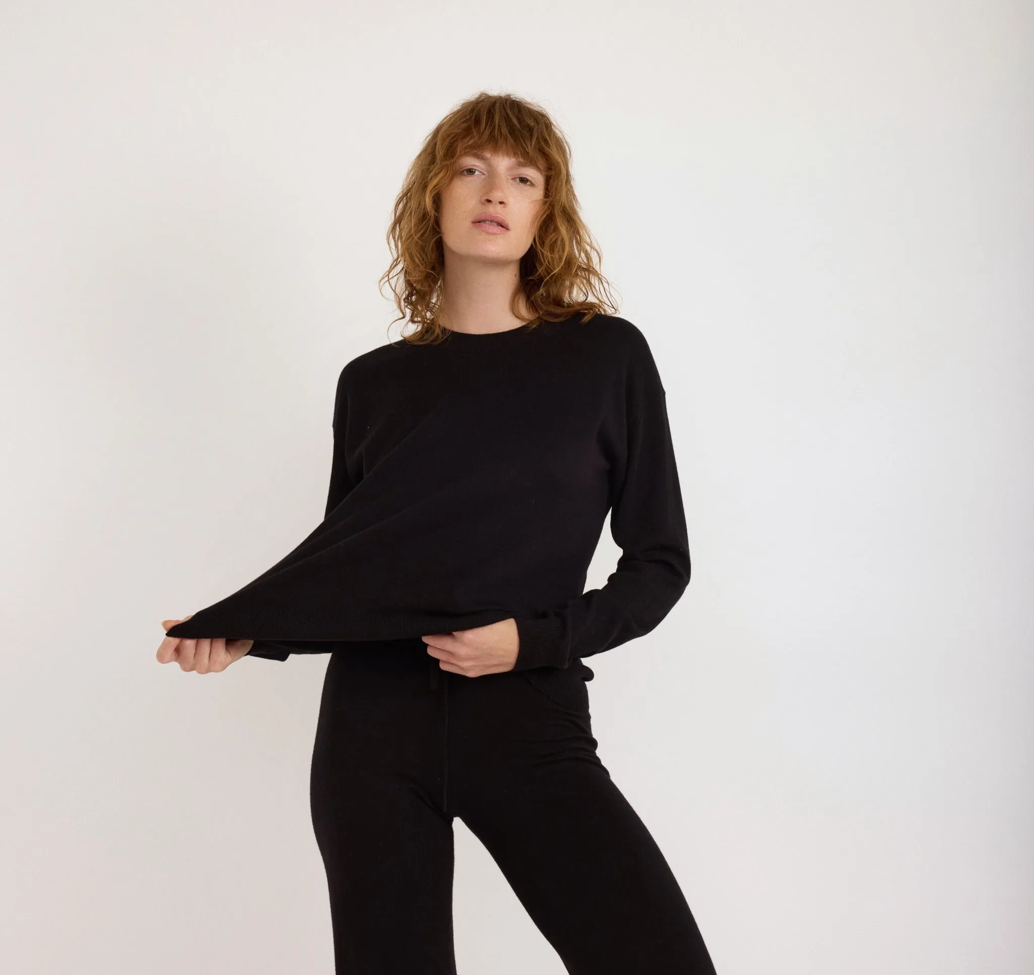 Soft Knit Boxy Crewneck Sweater sold by Organic Basics product image thumbnail 3