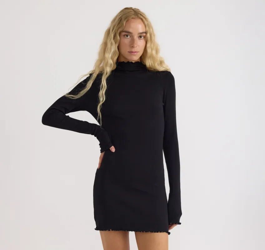 Core Rib Mock Neck Long Sleeve Dress sold by Organic Basics