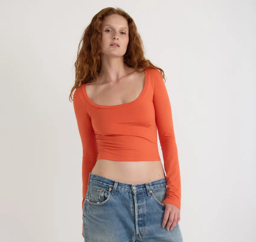 Everyday Scoop Neck Long Sleeve Tee sold by Organic Basics