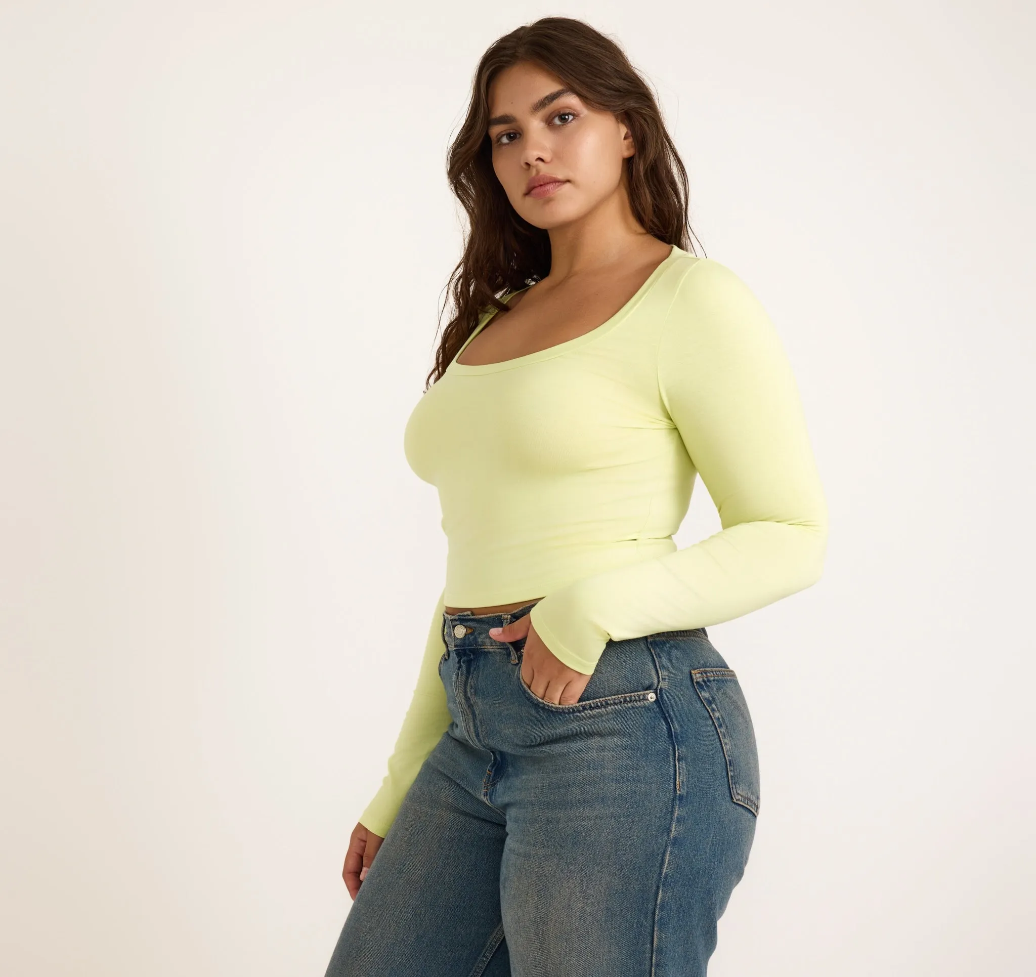 Everyday Scoop Neck Long Sleeve Tee sold by Organic Basics product image thumbnail 2