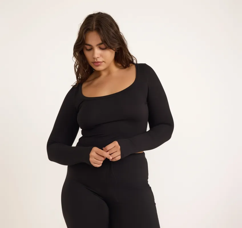 Everyday Scoop Neck Long Sleeve Tee sold by Organic Basics