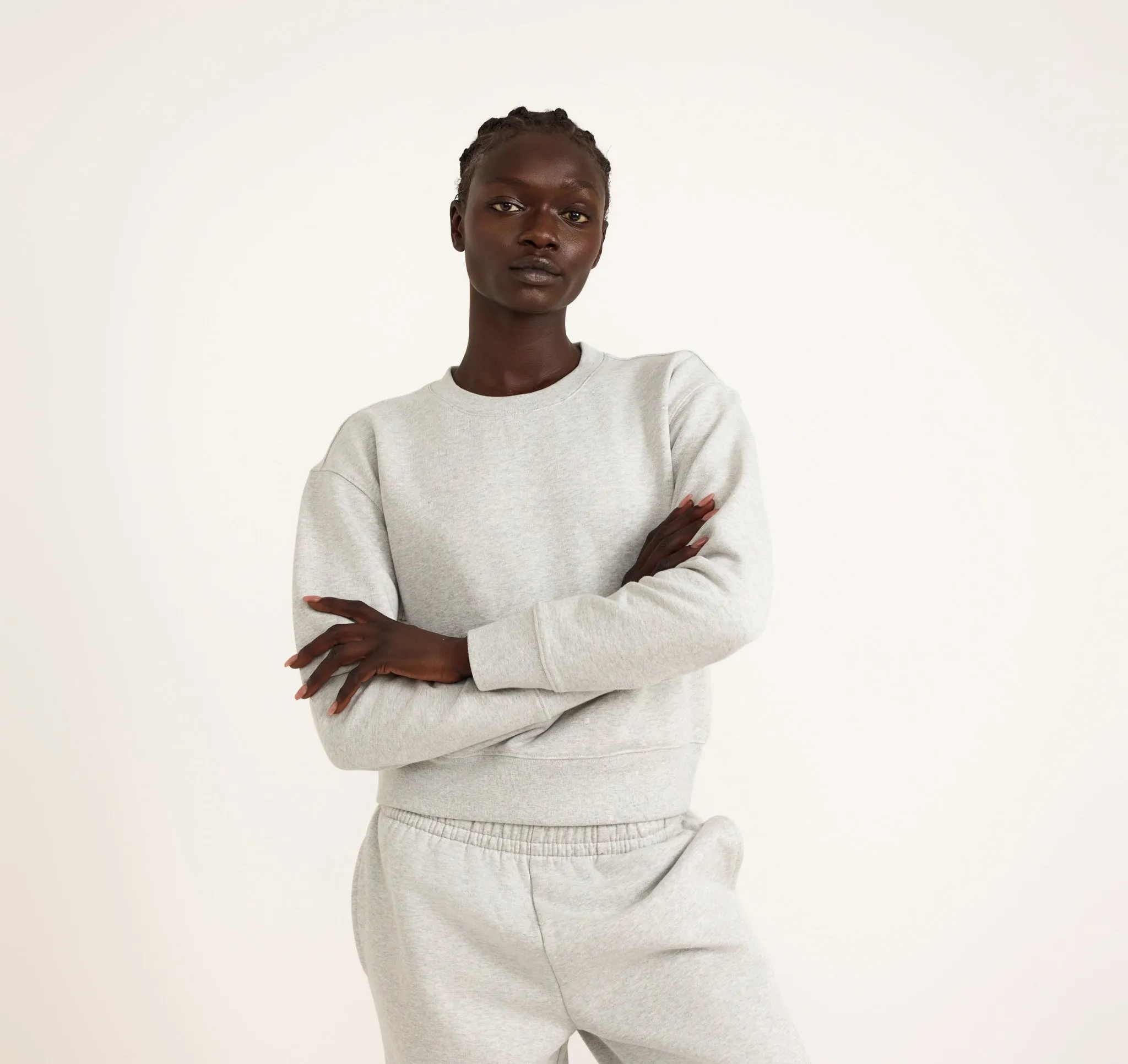 Weekend Crop Crewneck sold by Organic Basics