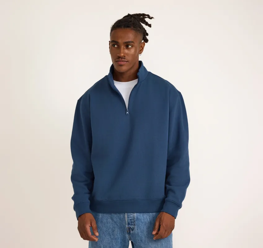 Weekend Half Zip Sweatshirt sold by Organic Basics