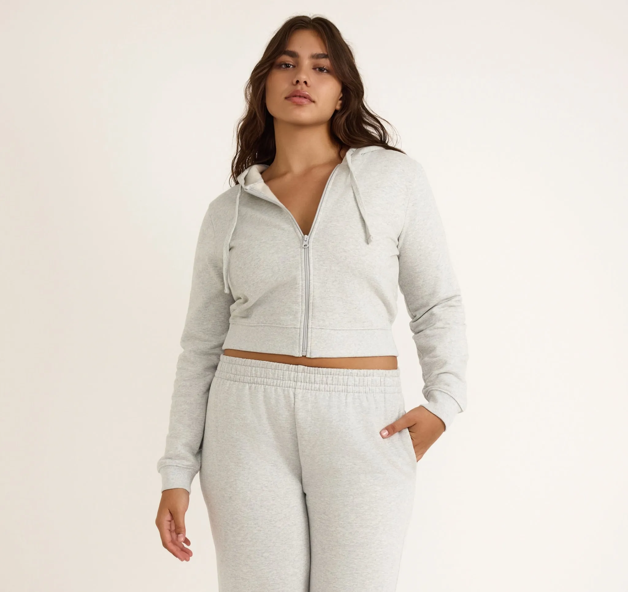 Weekend Crop Zip Hoodie sold by Organic Basics product image thumbnail 2