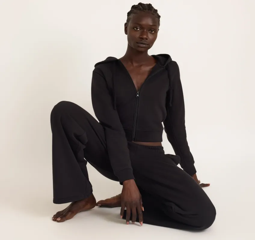 Weekend Crop Zip Hoodie sold by Organic Basics