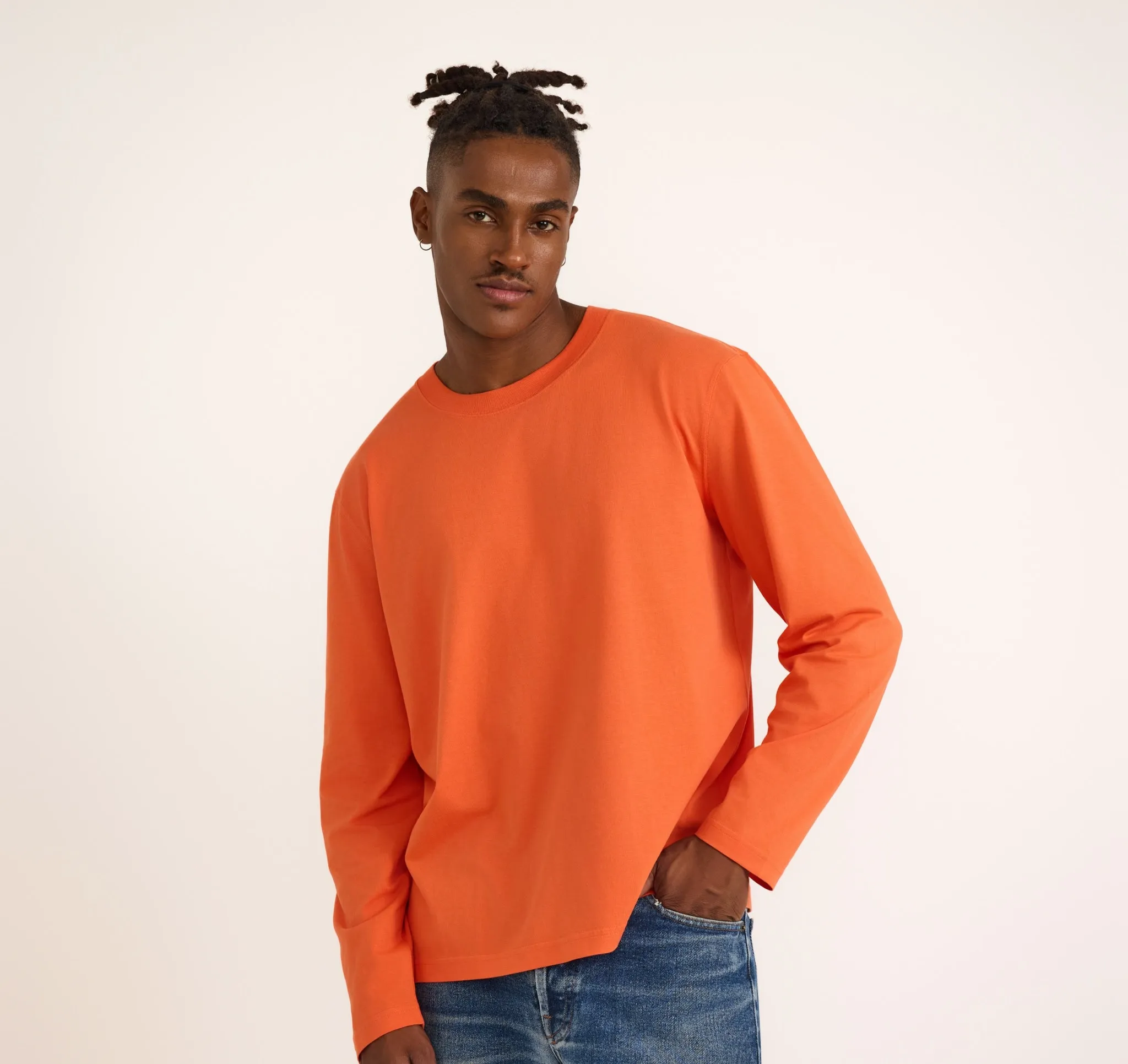 True Heavy Boxy Fit Long Sleeve Tee sold by Organic Basics