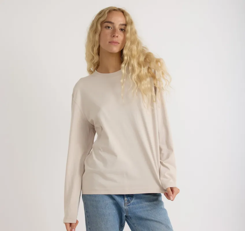 True Heavy Boxy Long Sleeve Tee sold by Organic Basics