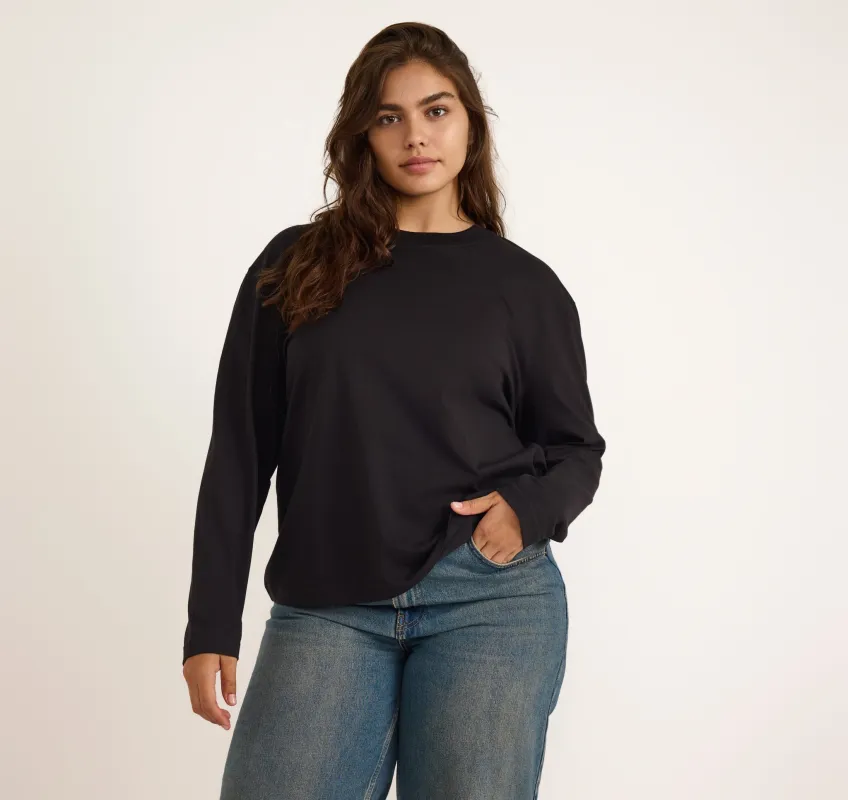 True Heavy Boxy Long Sleeve Tee sold by Organic Basics