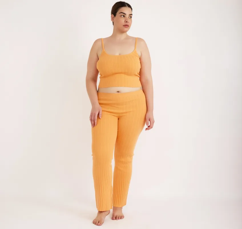 Soft Knit Rib Flare Pants sold by Organic Basics